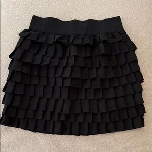 BB Dakota Black Tiered Ruffle Mini Skirt